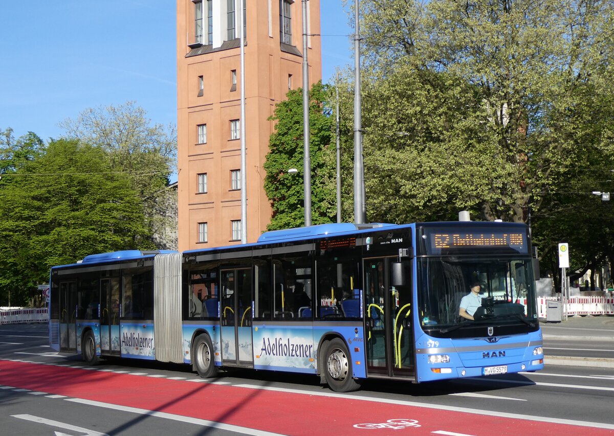 (261'298) - MVG M�nchen - Nr. 5579/M-VG 5579 - MAN am 14. April 2024 in M�nchen, Sendlinger Tor