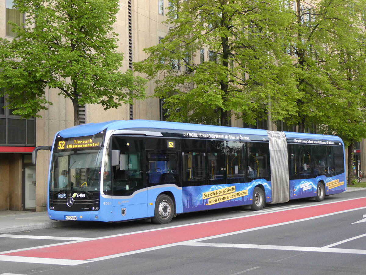 (261'434) - MVG M�nchen - Nr. 5014/M-VG 5014 - eMercedes am 14. April 2024 in M�nchen, Sendlinger Tor