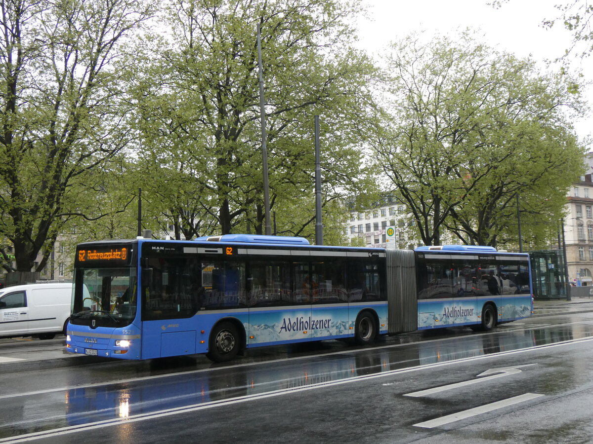 (261'439) - MVG M�nchen - Nr. 5523/M-VG 5523 - MAN am 15. April 2024 in M�nchen, Sendlinger Tor