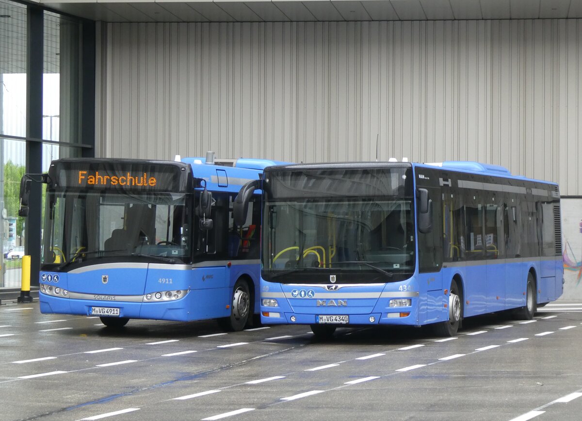 (261'470) - MVG M�nchen - Nr. 4340/M-VG 4340 - MAN am 15. April 2024 in Moosach, Betriebshof