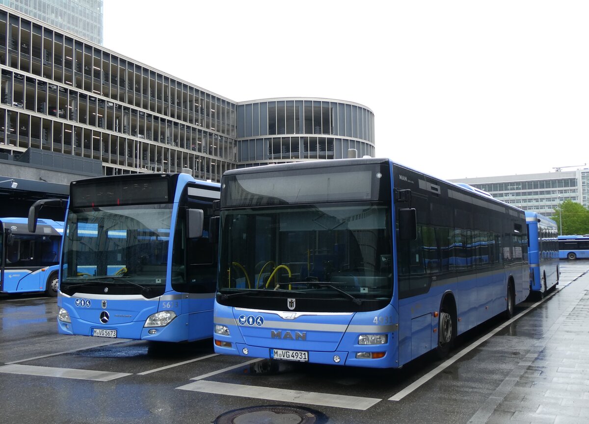 (261'494) - MVG M�nchen - Nr. 4931/M-VG 4931 - MAN am 15. April 2024 in Moosach, Betriebshof