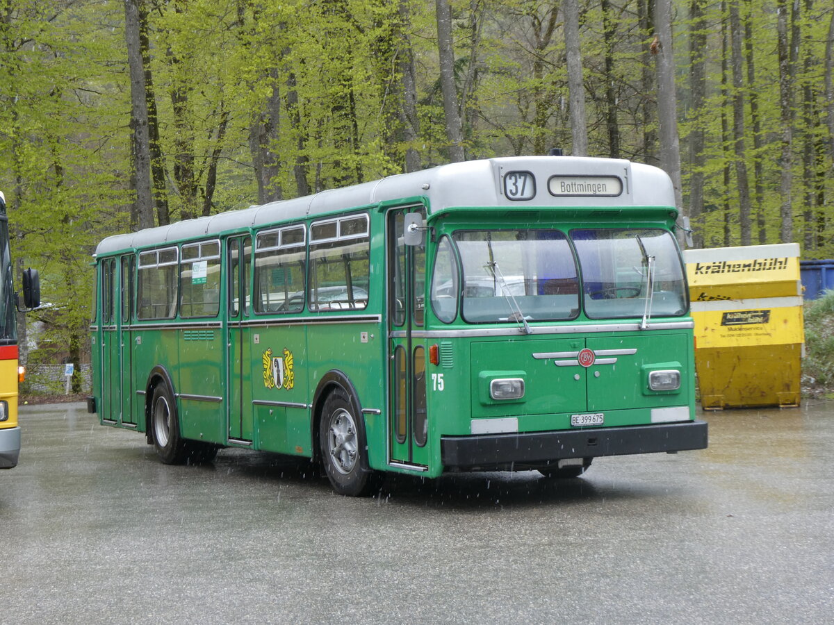 (261'619) - BVB Basel (RWB) - Nr. 75/BE 399'675 - FBW/FHS am 21. April 2024 in Burgdorf, �kihof Ziegelgut