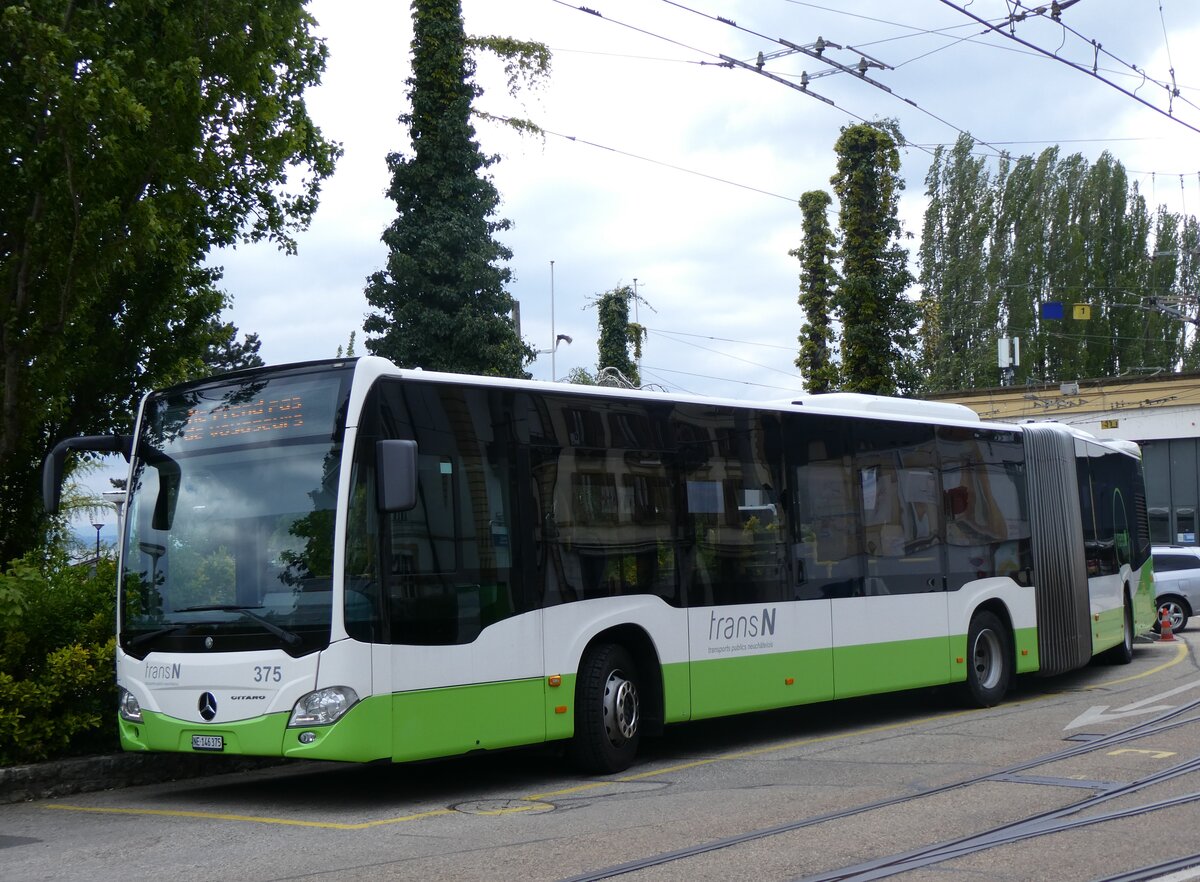 (261'670) - transN, La Chaux-de-Fonds - Nr. 375/NE 146'375 - Mercedes am 23. April 2024 in Neuch�tel, D�p�t