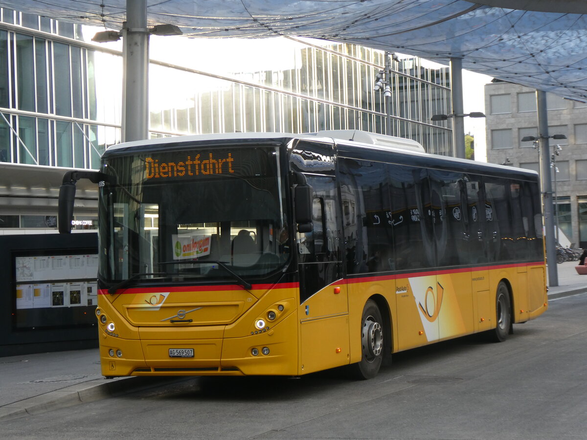(261'787) - PostAuto Nordschweiz - AG 569'507/PID 11'537 - Volvo (ex Brem, W�lflinswil) am 27. April 2024 beim Bahnhof Aarau