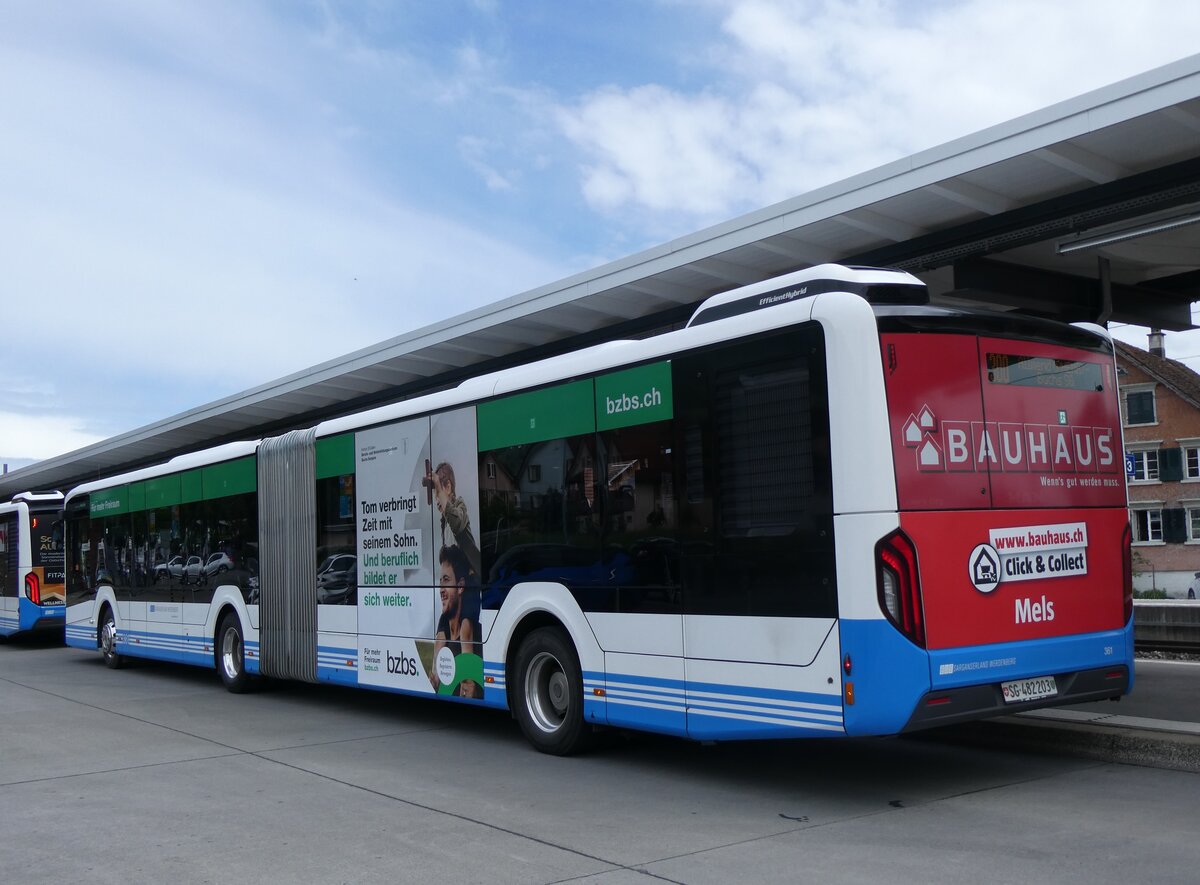 (261'864) - BSW Sargans - Nr. 361/SG 482'203 - MAN am 2. Mai 2024 beim Bahnhof Altst�tten
