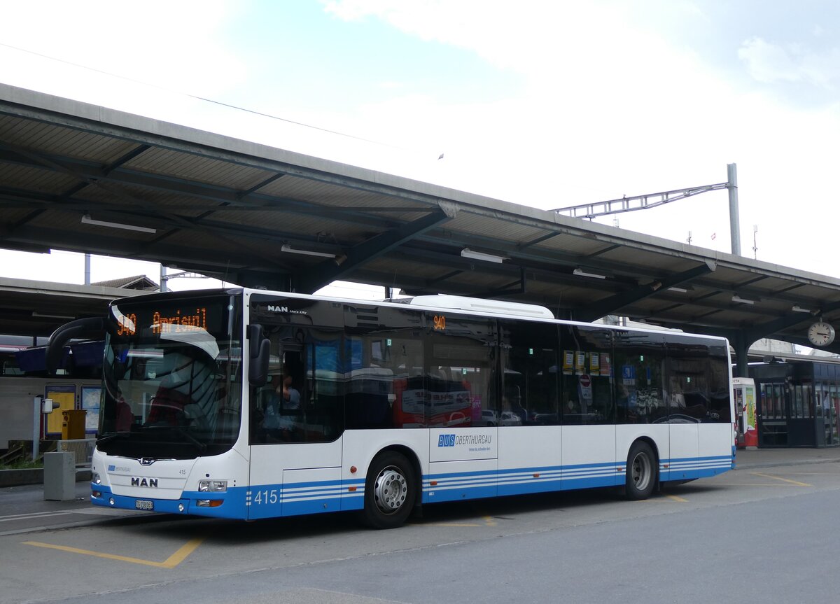 (261'870) - BOTG Amriswil - Nr. 415/TG 158'063 - MAN am 2. Mai 2024 beim Bahnhof Romanshorn
