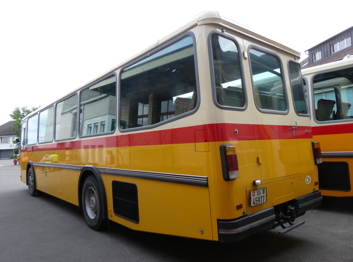 (262'063) - R�egg, R�ti - SG 45'977 - Saurer/T�scher (ex Gurtner, Worb; ex P 24'276) am 4. Mai 2024 in Attikon, Wegm�ller