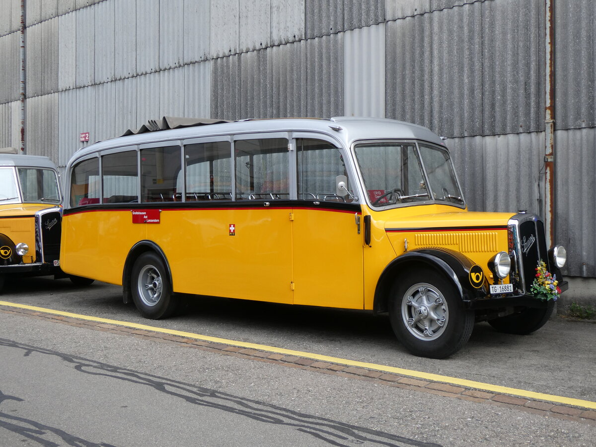(262'067) - Zollikofer, Berg - TG 16'881 - Saurer/H�nni (ex Reusser, Thun; ex Kontiki, Wettingen; ex Nussbaumer, Ganterschwil) am 4. Mai 2024 in Attikon, Wegm�ller