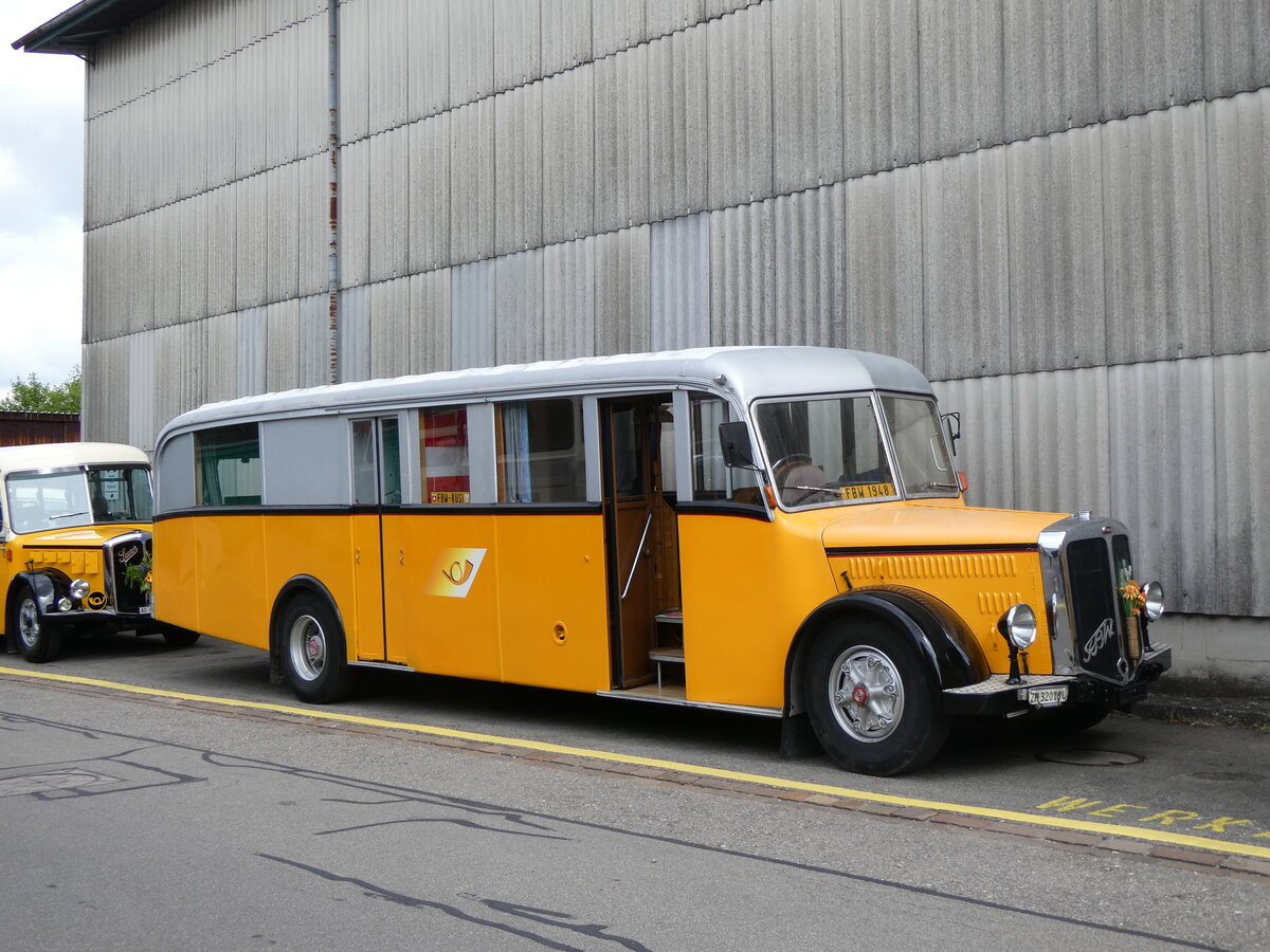 (262'070) - Badertscher, Winterthur - ZH 32'016 U - FBW/T�scher (ex P 24'574; ex P 1394) am 4. Mai 2024 in Attikon, Wegm�ller