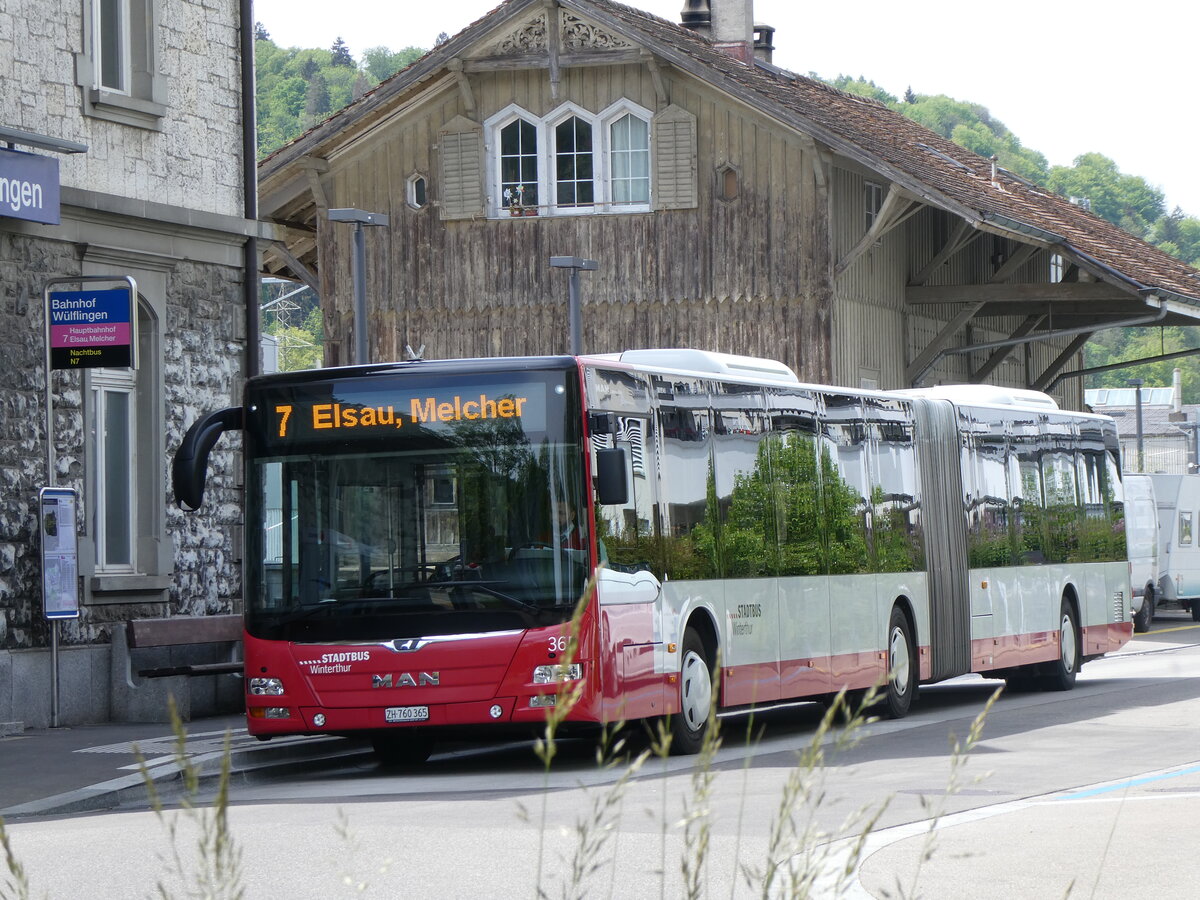 (262'149) - SW Winterthur - Nr. 365/ZH 760'365 - MAN am 4. Mai 2024 beim Bahnhof Winterthur W�lflingen