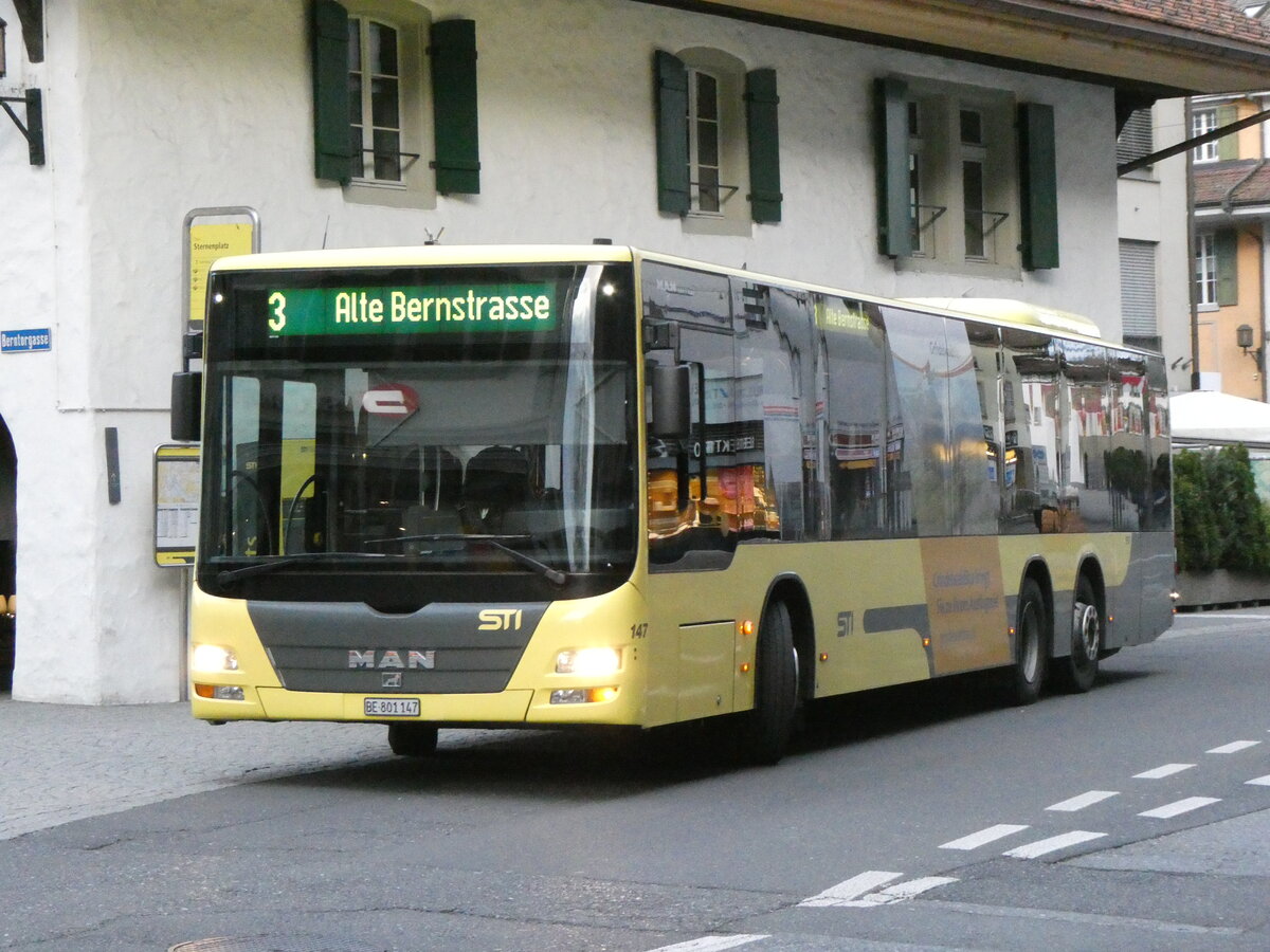 (262'167) - STI Thun - Nr. 147/BE 801'147 - MAN am 5. Mai 2024 in Thun, Sternenplatz