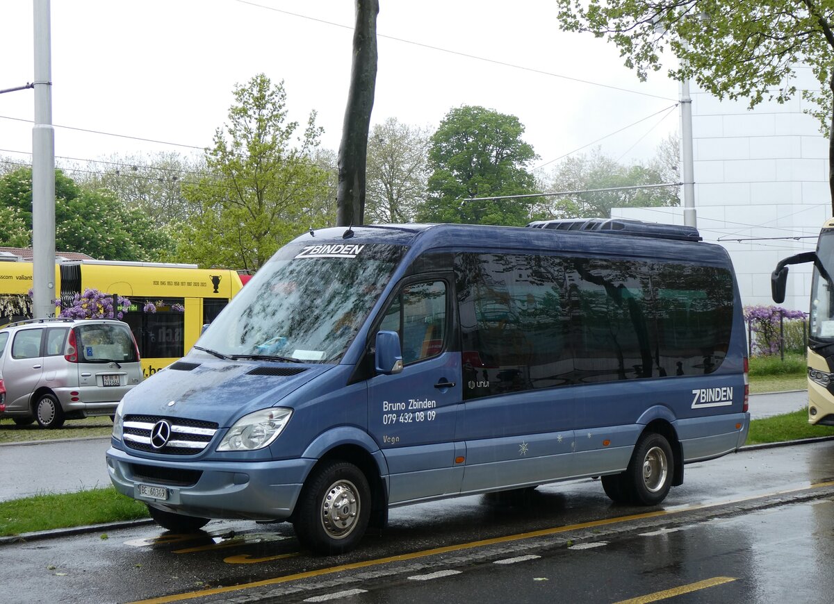 (262'179) - Zbinden, Guggisberg - BE 60'369 - Mercedes/UNVI am 6. Mai 2024 in Bern, Guisanplatz