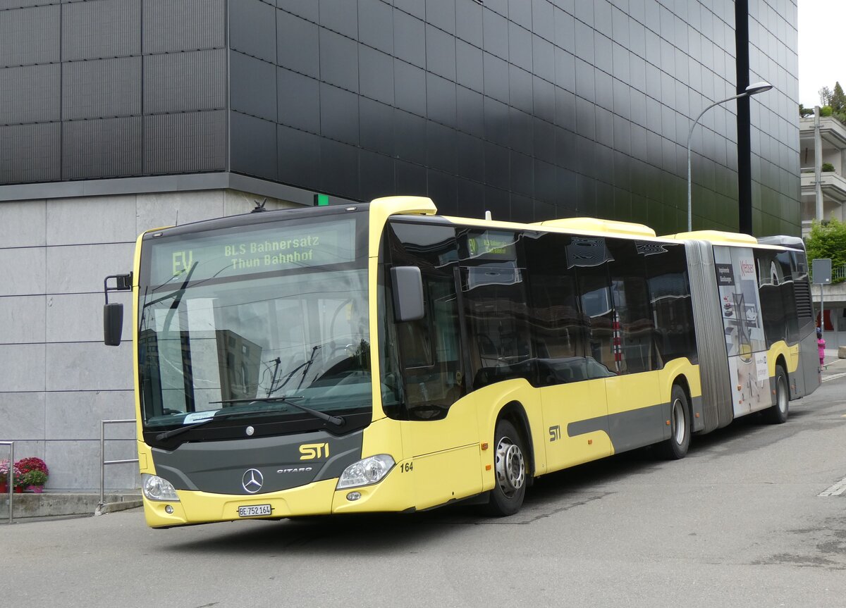 (262'207) - STI Thun - Nr. 164/BE 752'164 - Mercedes am 6. Mai 2024 beim Bahnhof M�nsingen