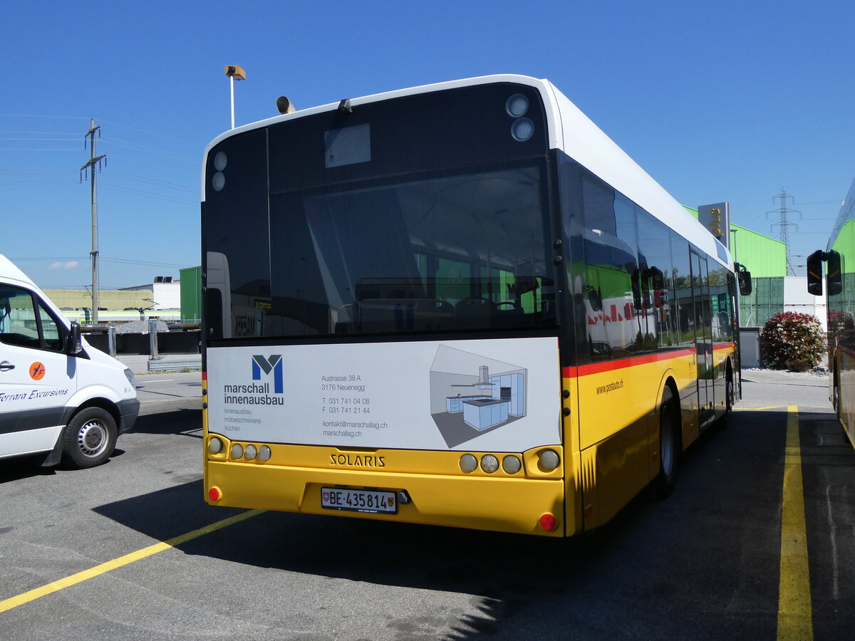 (262'287) - PostAuto Bern - Nr. 7/BE 435'814/PID 5576 - Solaris (ex Lengacher, Wichtrach Nr. 4) am 11. Mai 2024 in Kerzers, Interbus