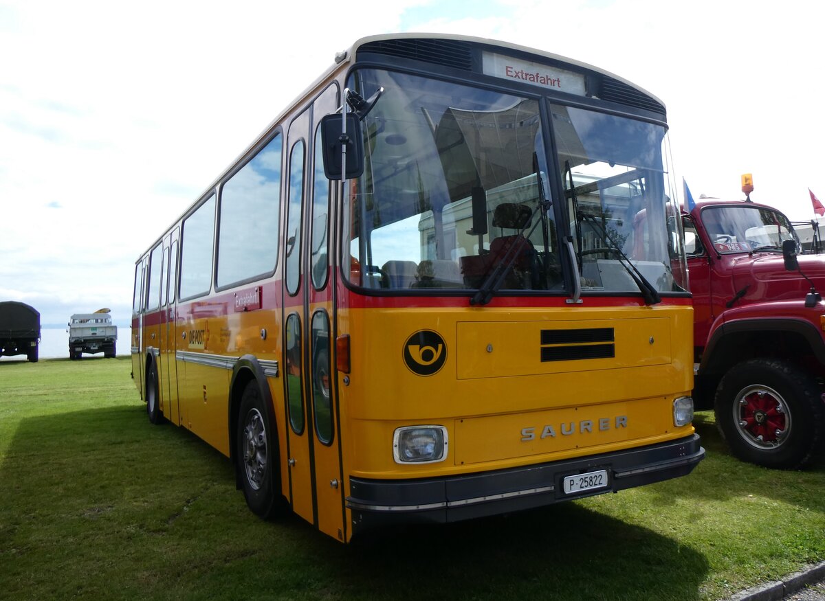 (262'947) - Gautschi, Suhr -  P 25'822  - Saurer/T�scher (ex L�tscher, Neuheim Nr. 200/PID 2525; ex Cartek, Regensdorf; ex P 25'822) am 25. Mai 2024 in Arbon, Arbon Classics