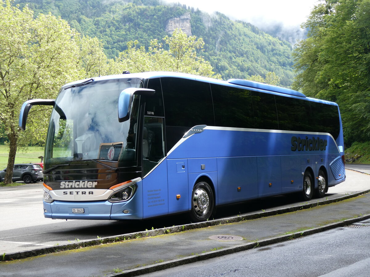 (263'215) - Strickler, Neuheim - Nr. 7/ZG 36'420 - Setra am 28. Mai 2024 in Hofstetten, Ballenberg West