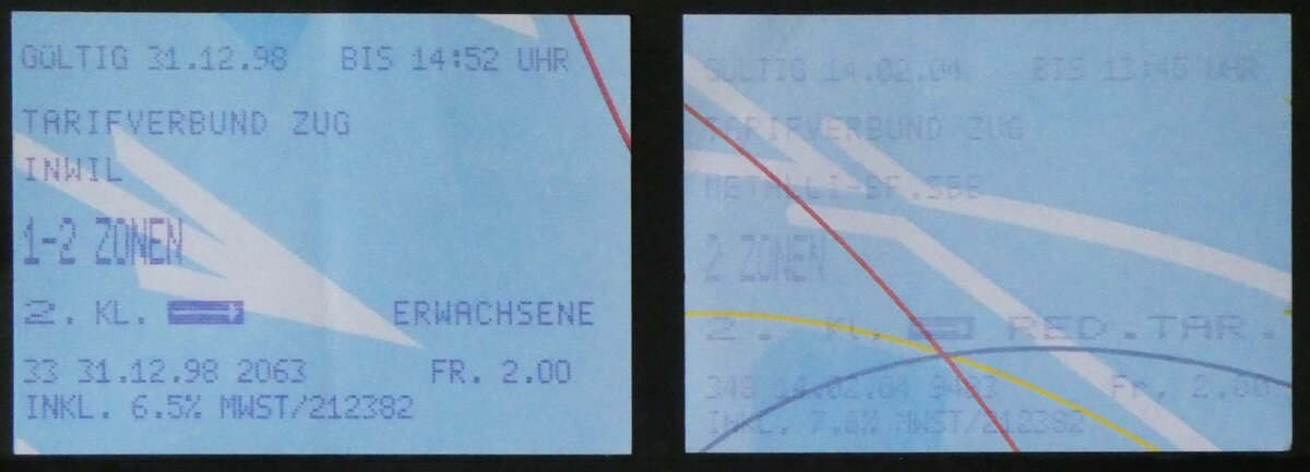 (263'338) - ZVB-Einzelbillette am 2. Juni 2024 in Thun