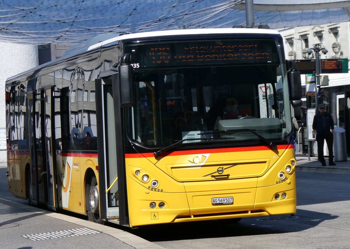(263'391) - PostAuto Nordschweiz - AG 569'507/PID 11'537 - Volvo (ex Brem, W�lflinswil) am 6. Juni 2024 beim Bahnhof Aarau