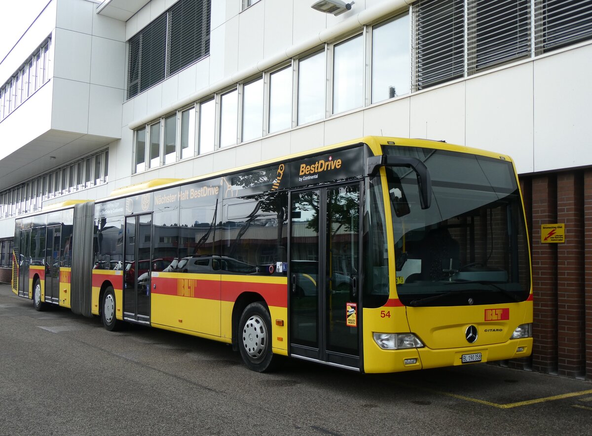 (263'457) - BLT Oberwil - Nr. 54/BL 190'358 - Mercedes am 8. Juni 2024 in Oberwil, Depot H�slimatt