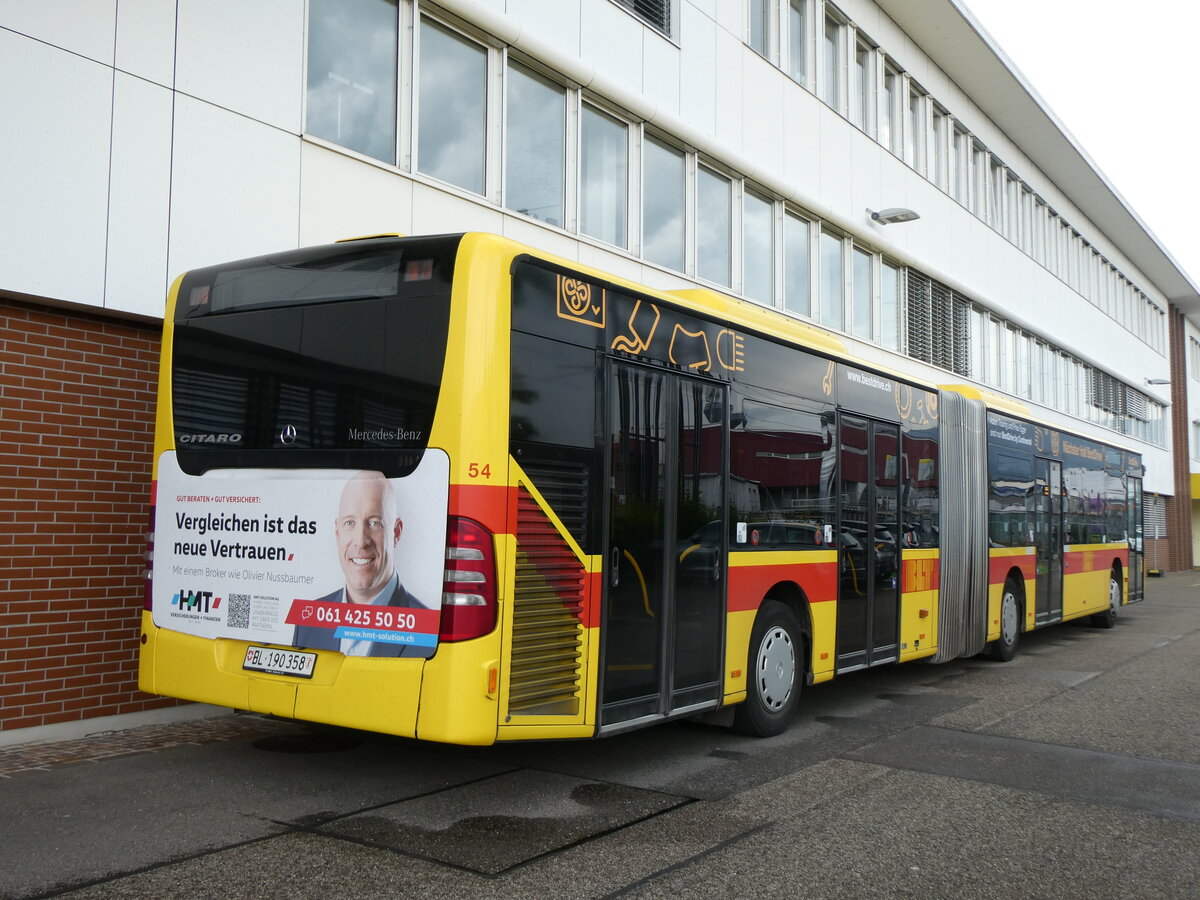 (263'458) - BLT Oberwil - Nr. 54/BL 190'358 - Mercedes am 8. Juni 2024 in Oberwil, Depot H�slimatt
