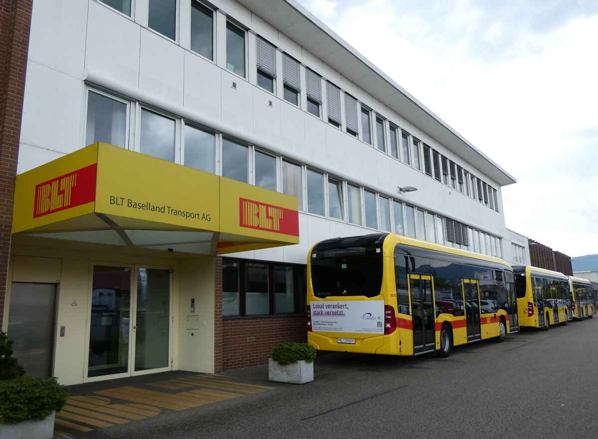 (263'462) - BLT Oberwil - Nr. 1013/BL 139'809 - eMercedes am 8. Juni 2024 in Oberwil, Depot H�slimatt