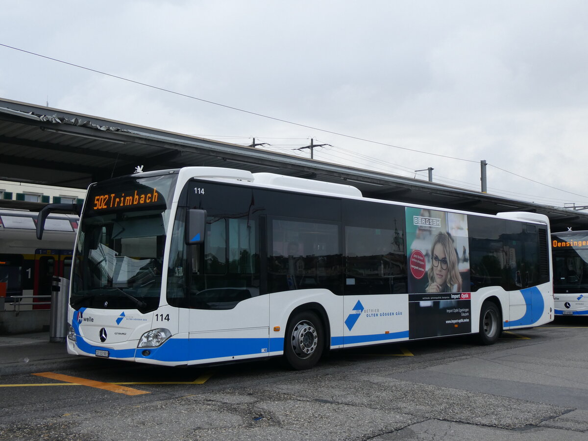 (263'502) - BOGG Wangen b.O. - Nr. 114/SO 103'993 - Mercedes am 9. Juni 2024 beim Bahnhof Olten