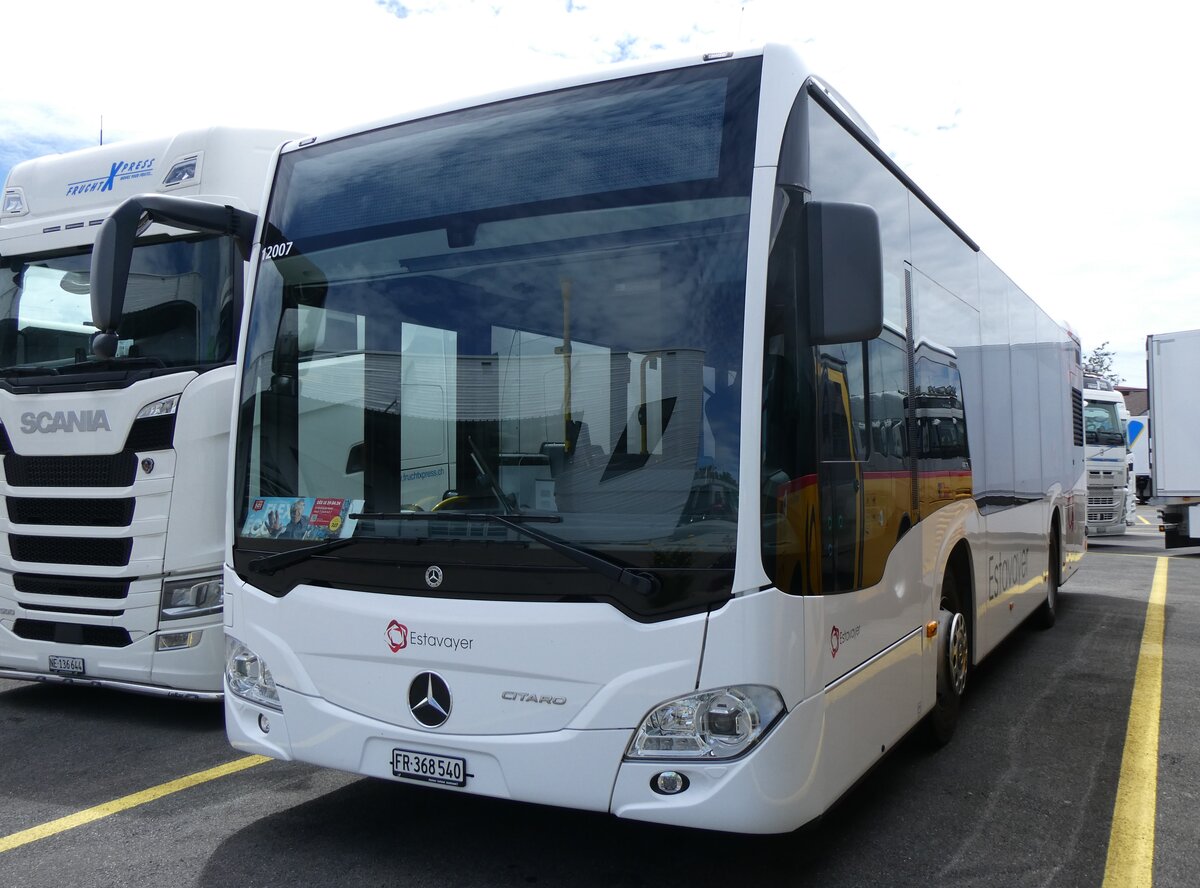 (263'732) - CarPostal Ouest - FR 368'540/PID 12'007 - Mercedes am 16. Juni 2024 in Kerzers, Interbus