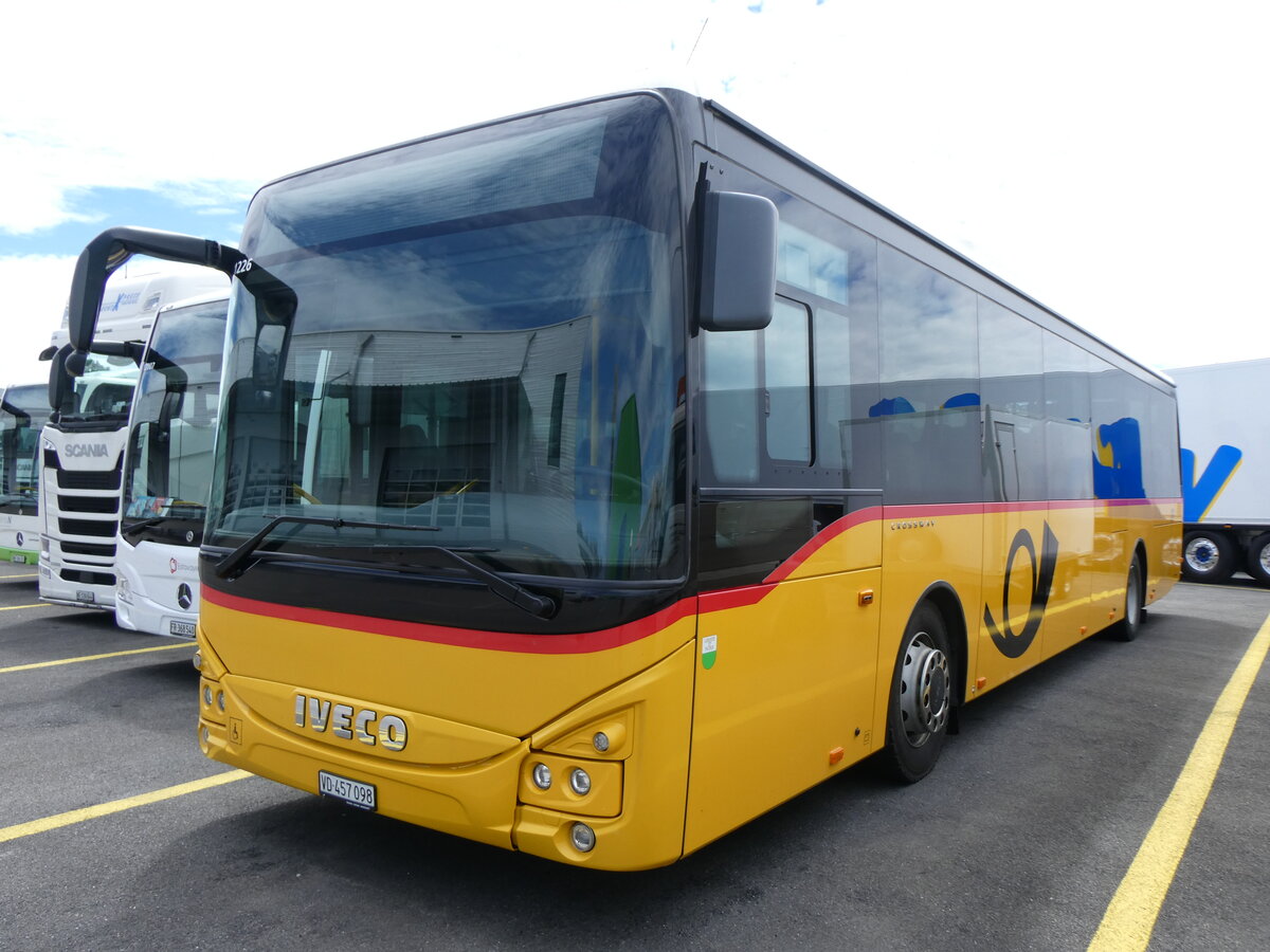 (263'734) - CarPostal Ouest - VD 457'098/PID 11'226 - Iveco am 16. Juni 2024 in Kerzers, Interbus