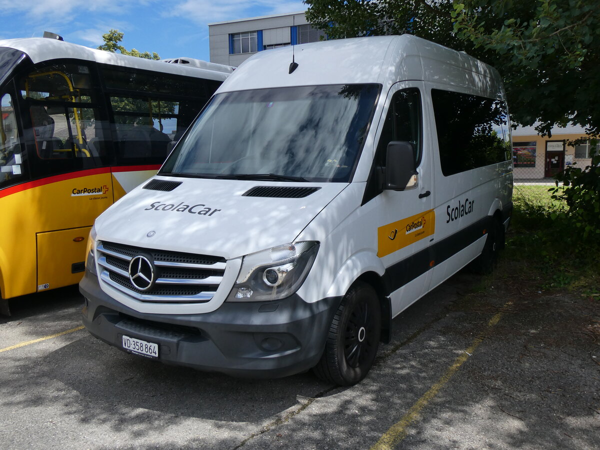 (263'756) - CarPostal Ouest - VD 358'864 - Mercedes am 16. Juni 2024 in Yverdon, Garage