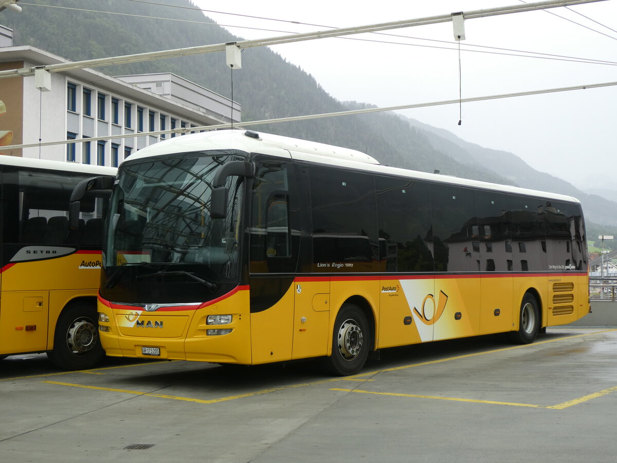 (263'835) - PostAuto Graub�nden - GR 173'205/PID 10'507 - MAN am 20. Juni 2024 in Chur, Postautostation