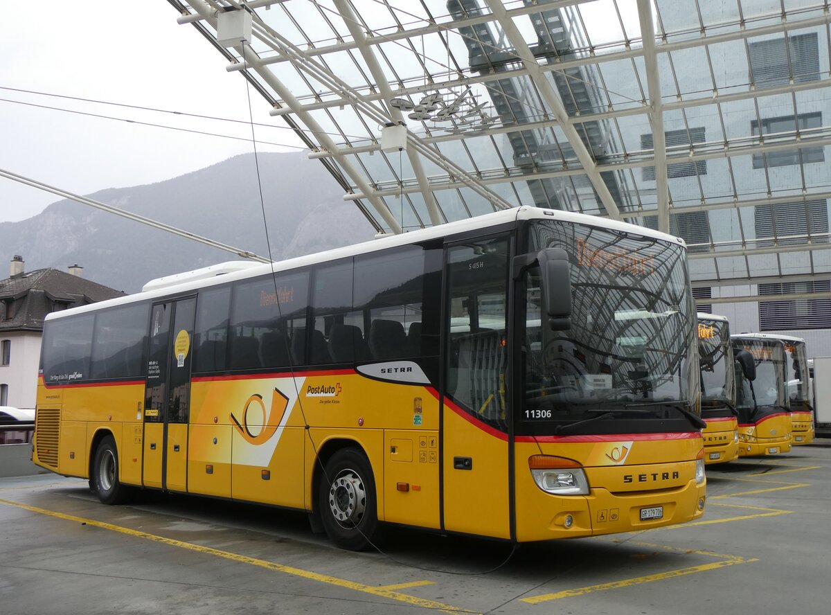 (263'837) - PostAuto Graub�nden - GR 179'706/PID 11'306 - Setra am 20. Juni 2024 in Chur, Postautostation