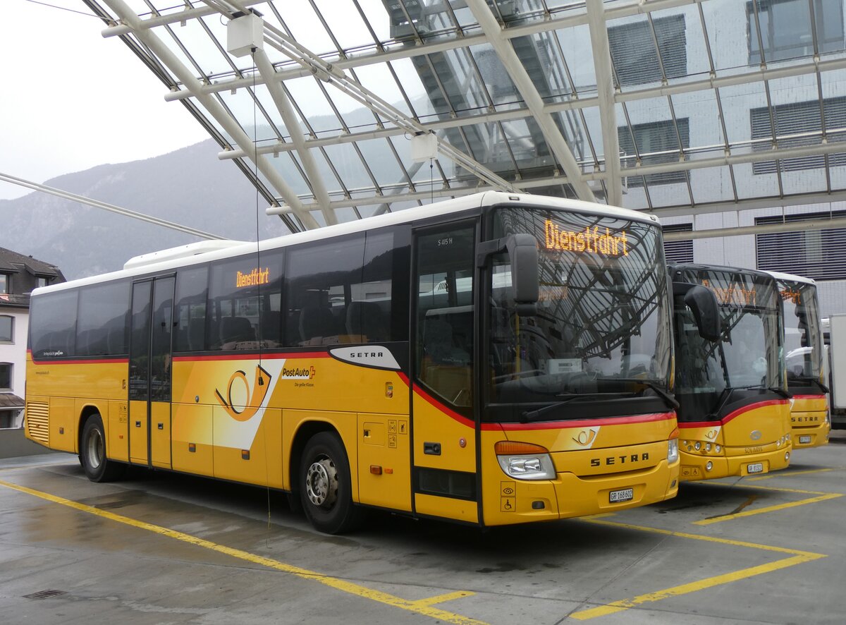 (263'838) - PostAuto Graub�nden - GR 168'602/PID 5614 - Setra am 20. Juni 2024 in Chur, Postautostation