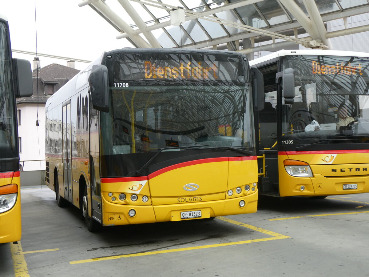 (263'839) - PostAuto Graub�nden - GR 81'323/PID 11'708 - Solaris am 20. Juni 2024 in Chur, Postautostation