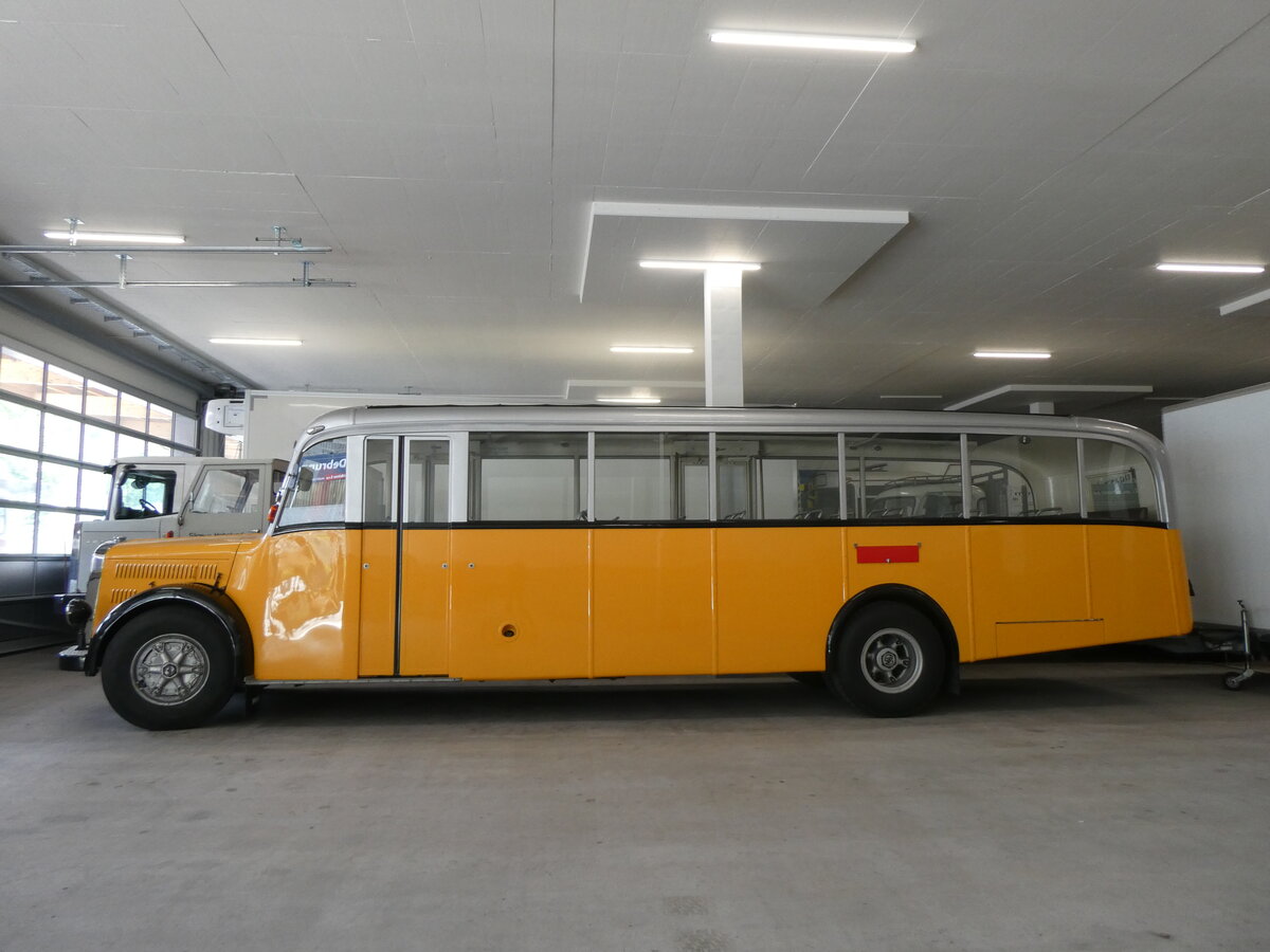 (263'862) - R�llin, Hirzel - FBW/T�scher (ex Egger, Grafenried; ex P 24'586; ex P 1414) am 22. Juni 2024 in N�fels, FBW-Museum