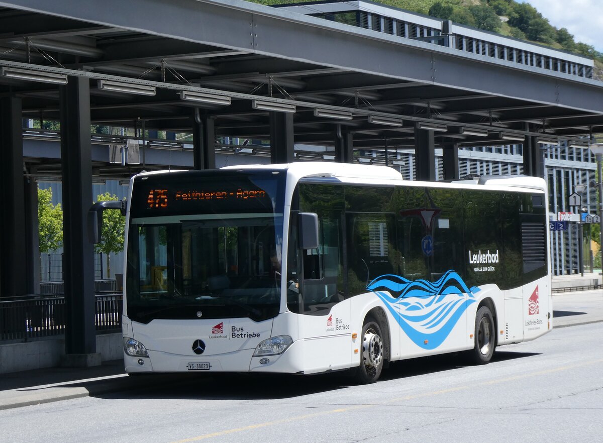 (263'991) - LBB Susten - Nr. 23/VS 38'023 - Mercedes am 24. Juni 2024 beim Bahnhof Leuk 