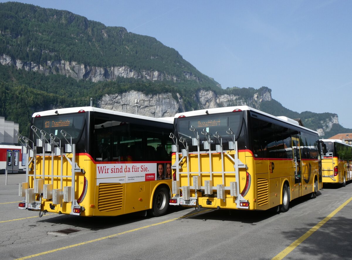 (264'075) - Fl�ck, Brienz - Nr. 25/BE 868'725/PID 11'594 - Iveco am 29. Juni 2024 in Meiringen, Postautostation