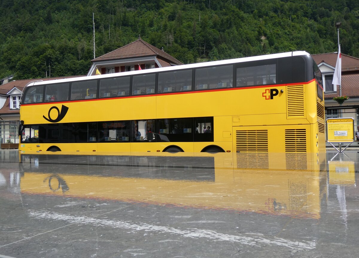 (264'109) - PostAuto Ostschweiz - SG 443'911/PID 11'038 - Alexander Dennis am 29. Juni 2024 beim Bahnhof Interlaken Ost (Teilaufnahme)