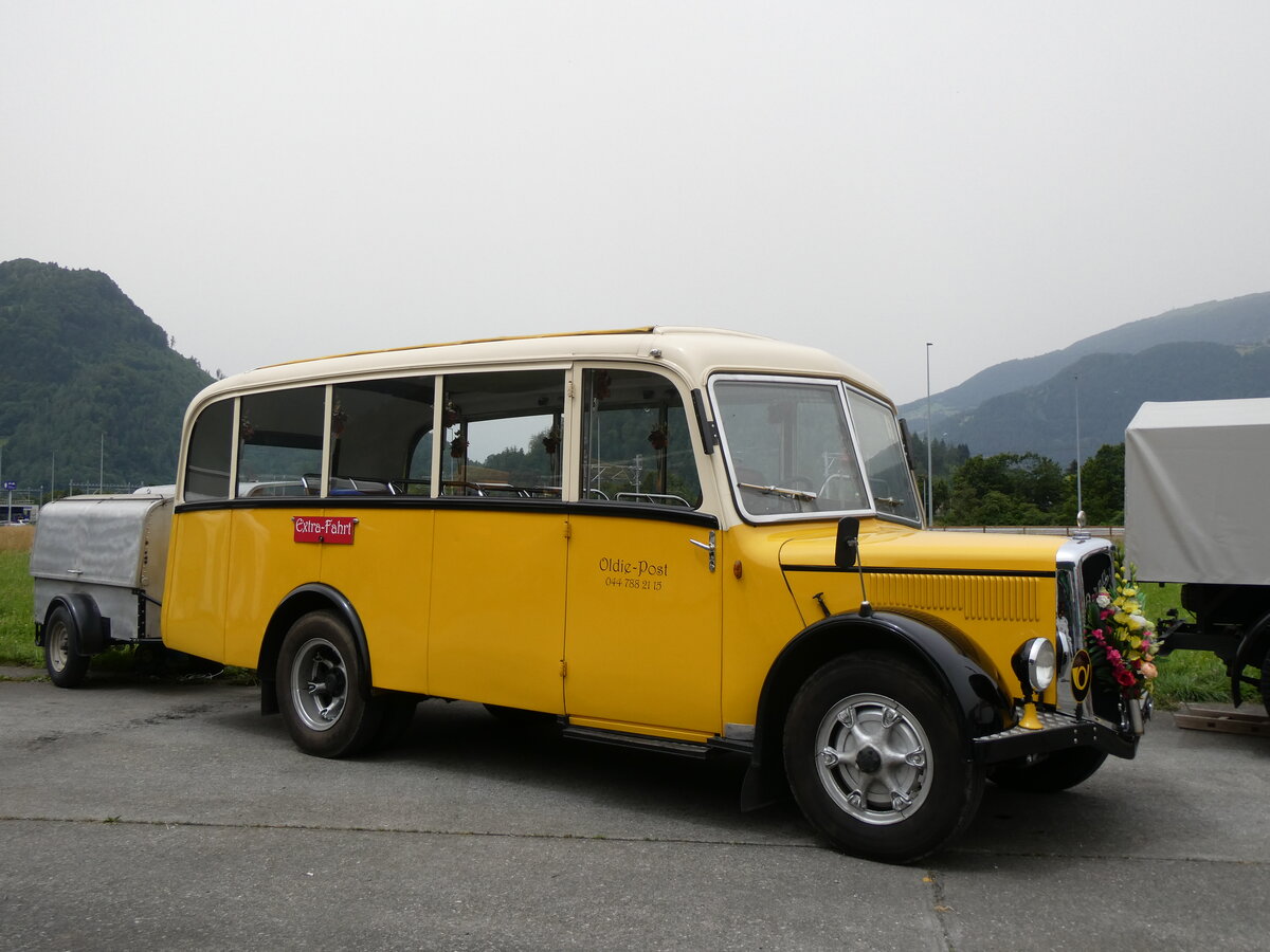 (264'140) - Moser, Sch�nenberg - ZH 216'722 - Berna/Hess (ex Barenco, Faido) am 29. Juni 2024 in Interlaken, Flugplatz