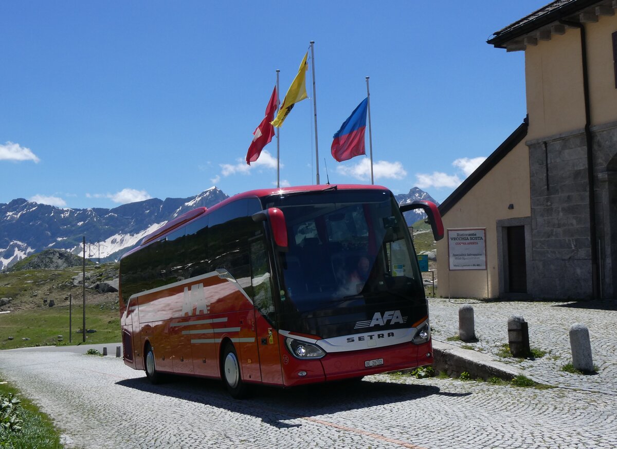 (264'270) - AFA Adelboden - Nr. 15/BE 26'702 - Setra am 2. Juli 2024 in Gotthard, Passh�he