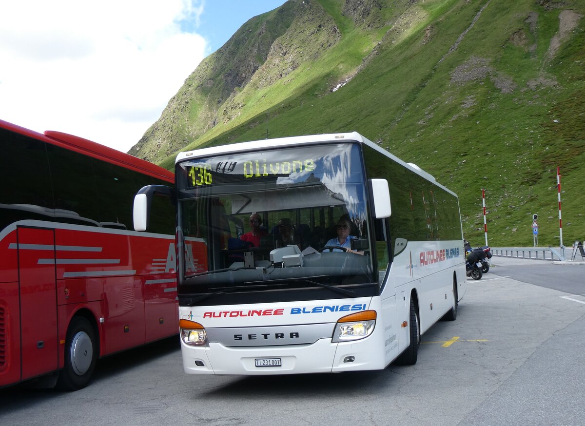 (264'278) - ABl Biasca - Nr. 7/TI 231'007 - Setra am 2. Juli 2024 in Lukmanier, Passh�he