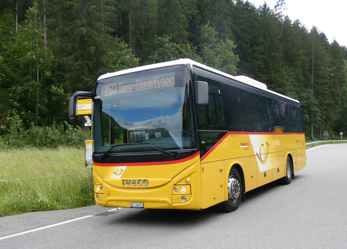(264'329) - Spring, Schwenden - BE 26'672/PID 11'592 - Iveco am 4. Juli 2024 in Zwischenfl�h, Seebergstrasse