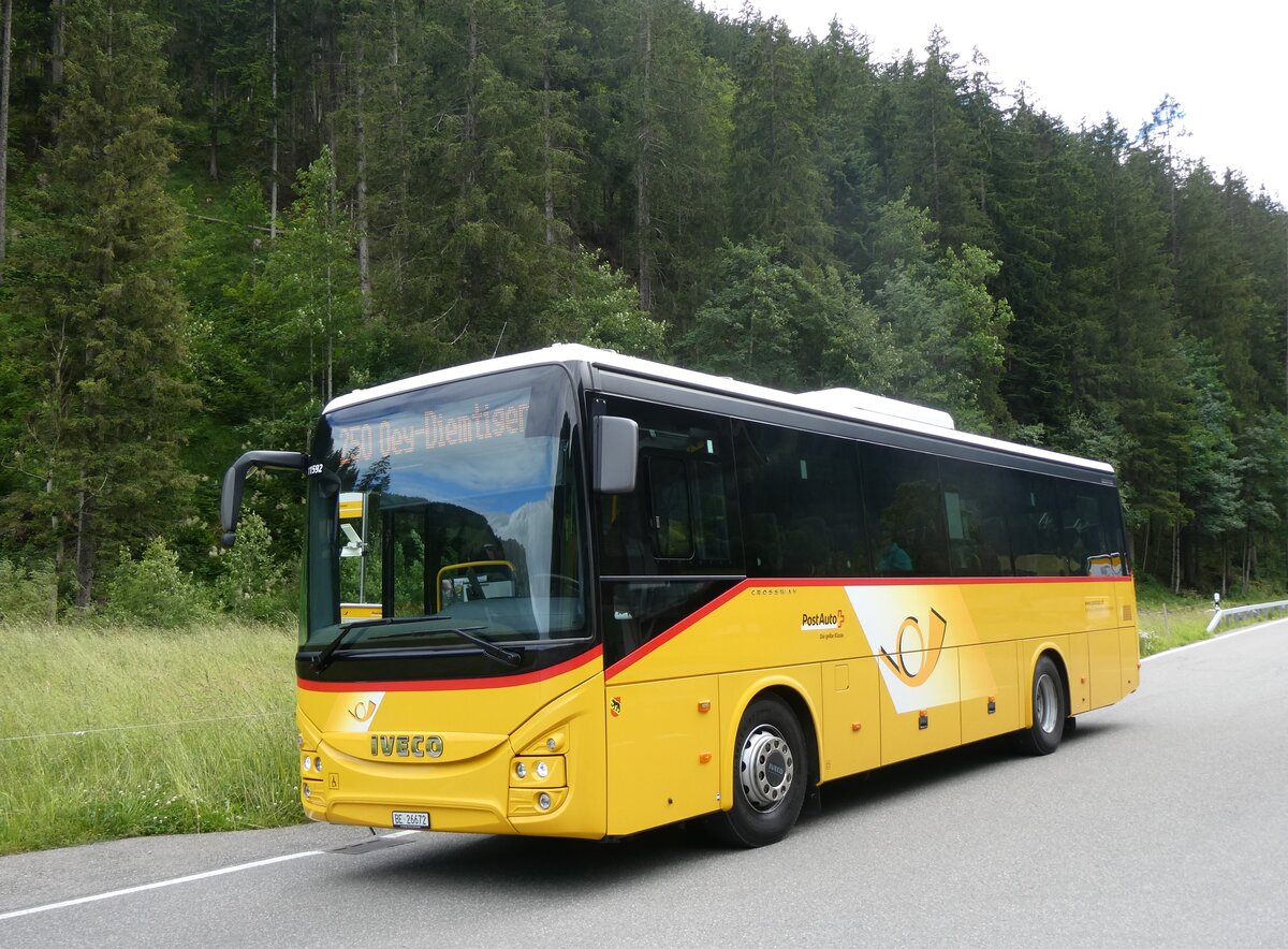 (264'330) - Spring, Schwenden - BE 26'672/PID 11'592 - Iveco am 4. Juli 2024 in Zwischenfl�h, Seebergstrasse