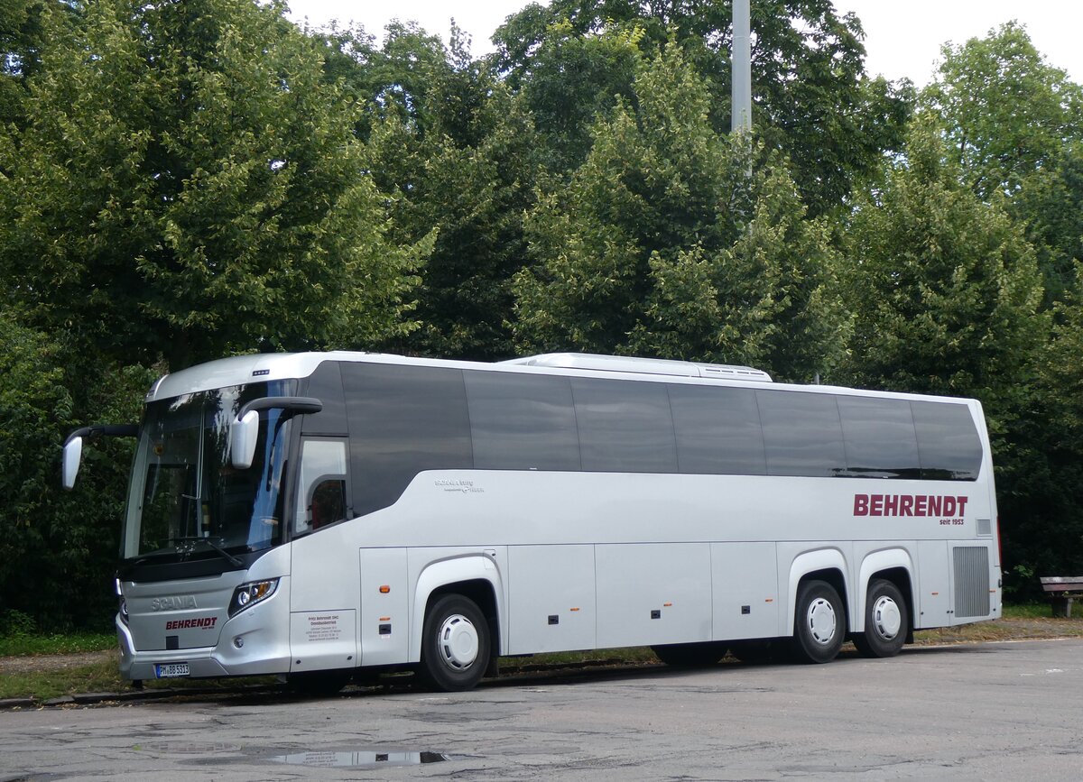 (264'717) - Behrendt, Lehnin - PM-BB 5313 - Scania/Higer am 11. Juli 2024 in Leipzig, V�lkerschlachtdenkmal