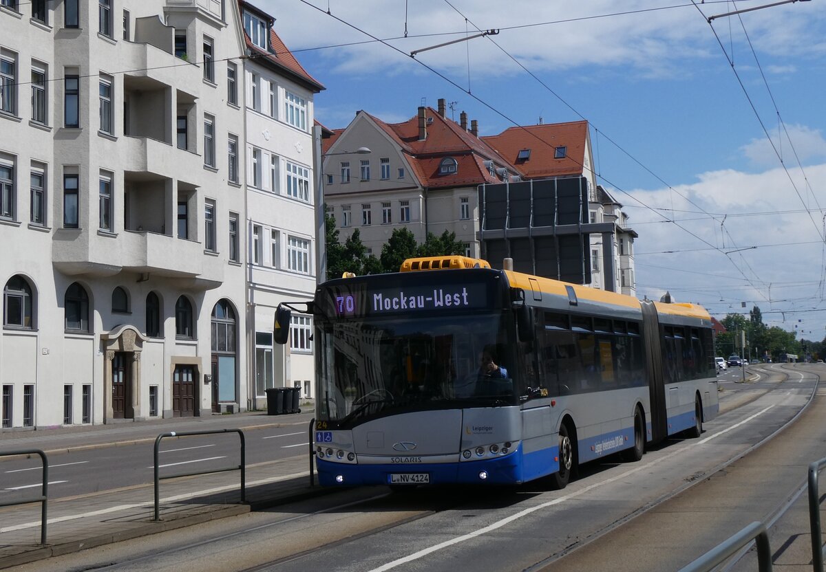 (264'733) - LVB Leipzig - Nr. 14'124/L-NV 4124 - Solaris am 11. Juli 2024 in Leipzig, Altes Messegel�nde