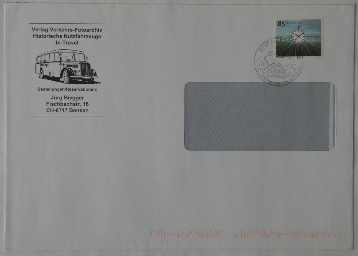 (264'797) - Biegger-Briefumschlag vom 29. M�rz 2007 am 14. Juli 2024 In Thun