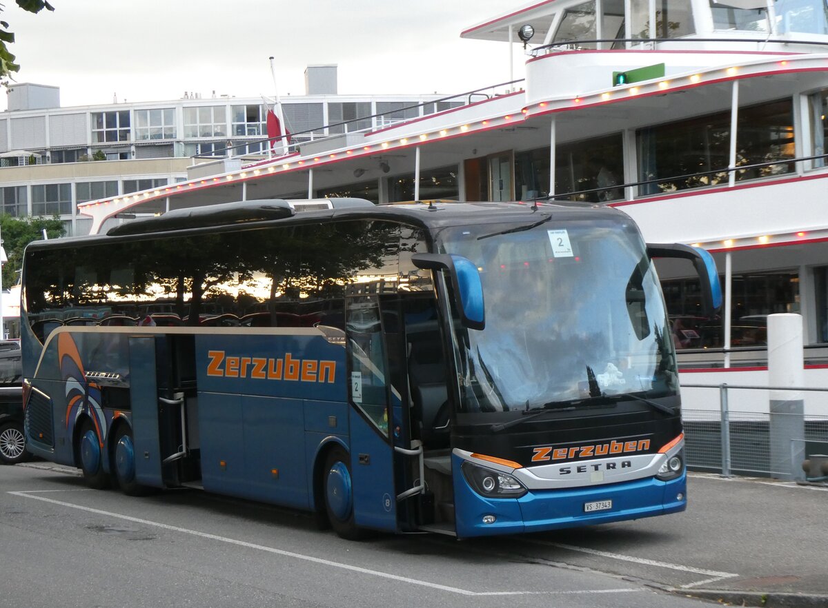 (264'859) - Zerzuben, Visp-Eyholz - Nr. 8/VS 37'343 - Setra am 17. Juli 2024 bei der Schiffl�ndte Thun