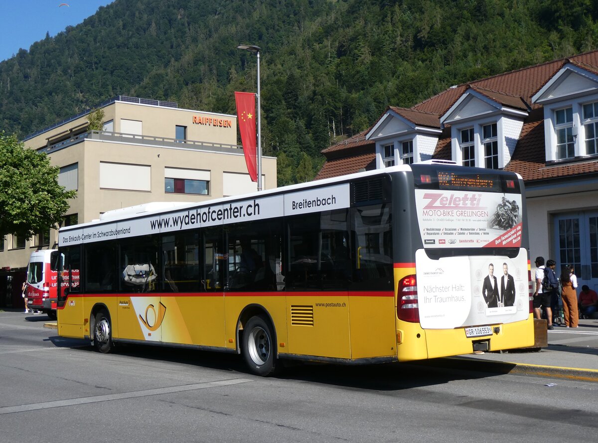 (264'901) - PostAuto Graub�nden - GR 106'553/PID 4629 - Mercedes (ex PostAuto Nordschweiz) am 20. Juli 2024 beim Bahnhof Interlaken Ost