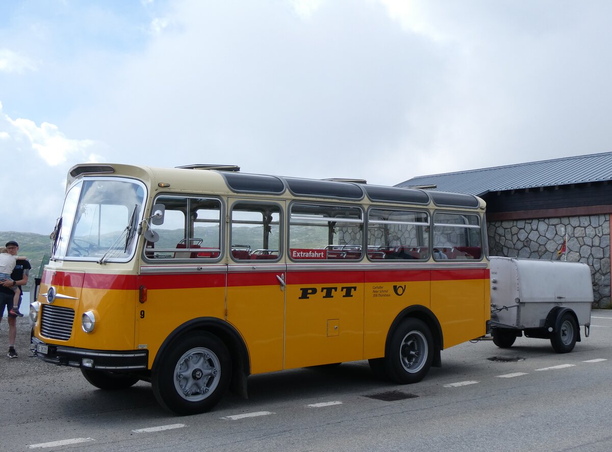 (265'145) - Schmid, Th�rishaus - Nr. 9/BE 26'105 - Saurer/R&J (ex Geiger, Adelboden Nr. 9) am 28. Juli 2024 in Grimsel, Passh�he