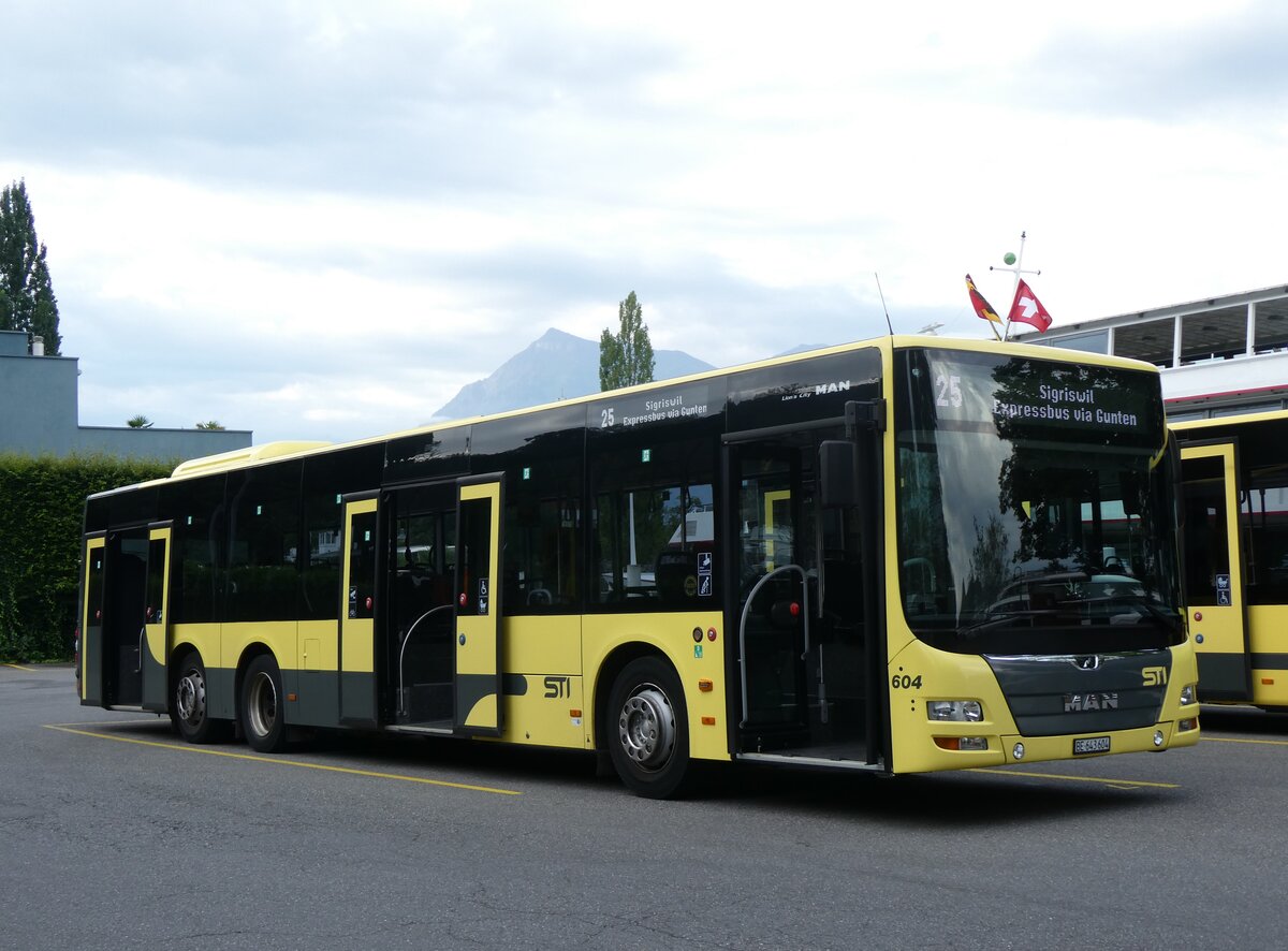(265'326) - STI Thun - Nr. 604/BE 643'604 - MAN am 2. August 2024 bei der Schiffl�ndte Thun