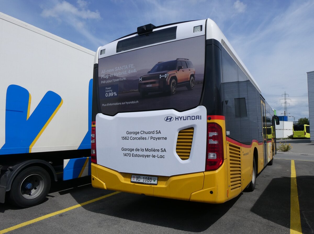 (265'423) - CarPostal Ouest - VD 1080/PID 10'901 - Mercedes (ex TPB, S�deilles) am 4. August 2024 in Kerzers, Interbus